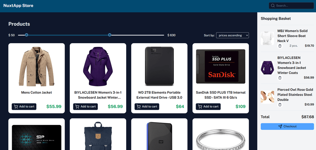 Nuxt App E-commerce